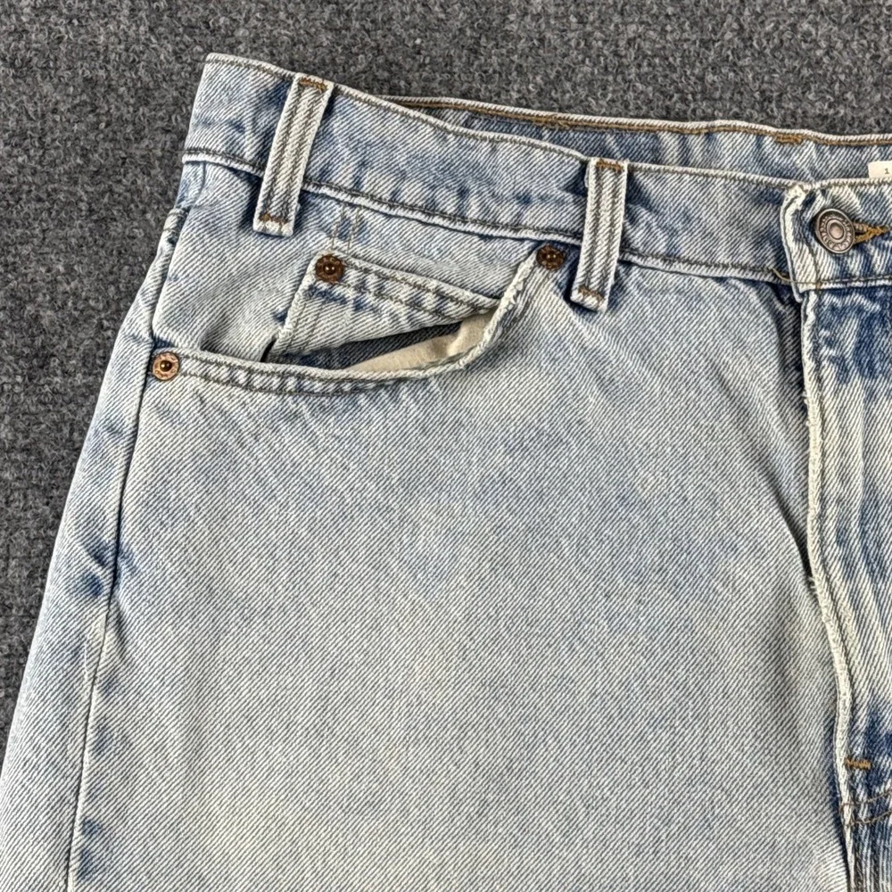 Vintage 90s Levi's 550 Orange Tab Shorts W34 Blank Tab Rare Light Wash Jorts
